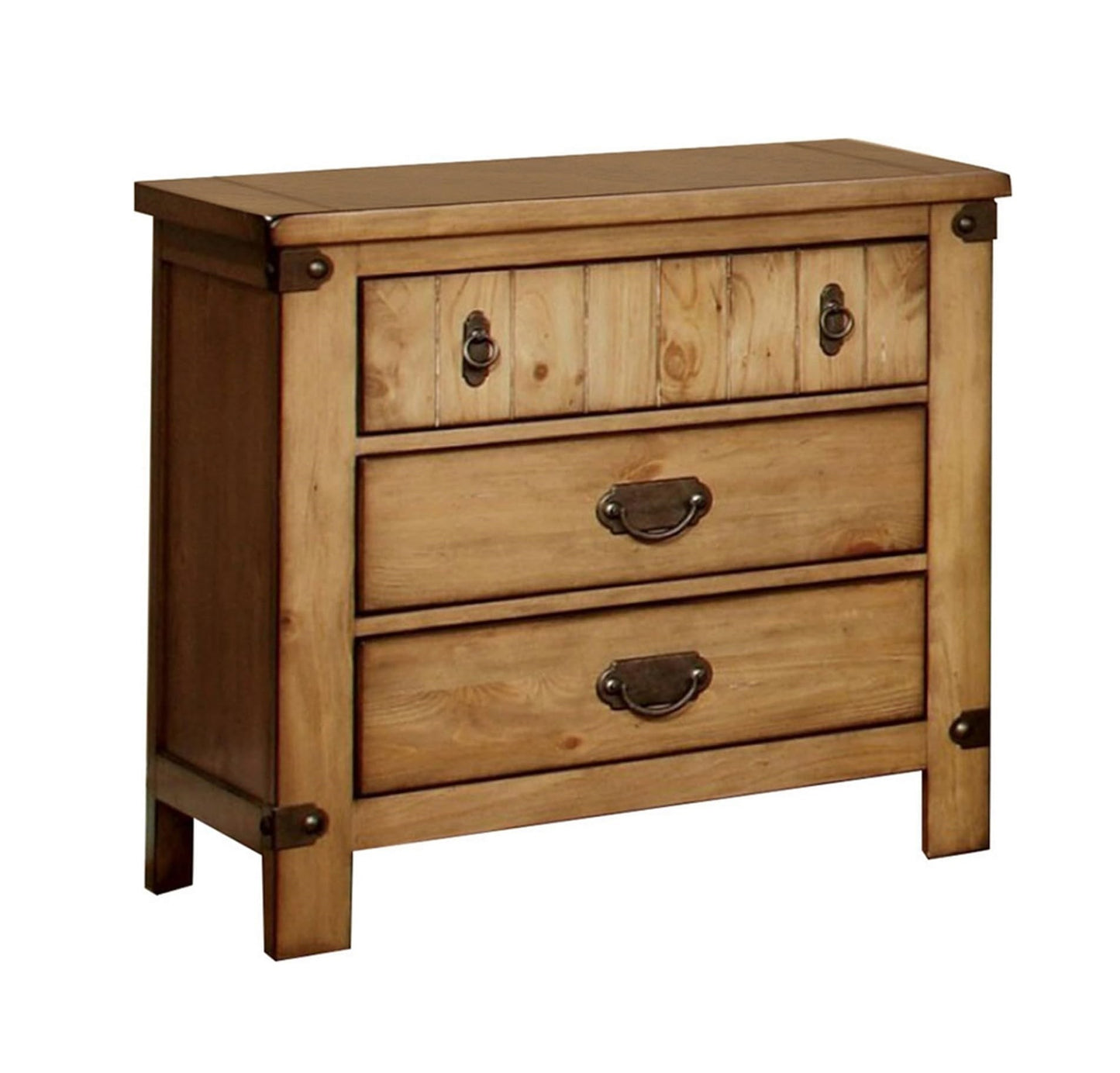 Cottage Style Weathered Elm 1pc Nightstand