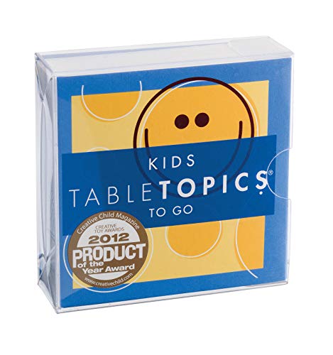 Table Topics TO GO Kids - 40 Conversation Cards for Kids, Family Game Night, Family Dinner, Road Trip - Great Gift for Kids to Start a Fun Memorable Conversation