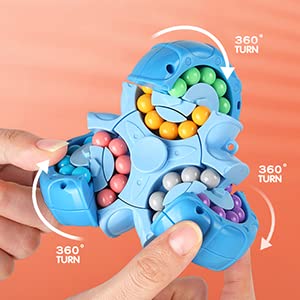 2PCS Pop Fidget Spinners - Puzzles for Adults,Sensory Toys for Autistic Kids,Fidget Toys -Stress Reduction and Anxiety Relief Hand Sensory Toy, Puzzle Games Rotating Magic Bean for Adults and Kids