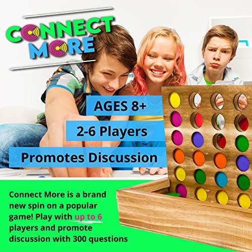 Connect More - Social Skills Games and Therapy Games, Multiplayer up to 6 Players, 4 in a Row Connect Game Fostering Conversation and Relationship Building