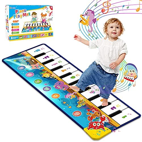 Retruth Toddler Toys Age 1-3, Baby Musical Toys for 12-18-24-36 Months, 1 2 3 Year Old Girls Birthday Gifts, Electronic Dance Mat for Toddler, Musical Touch-Play Baby Toys