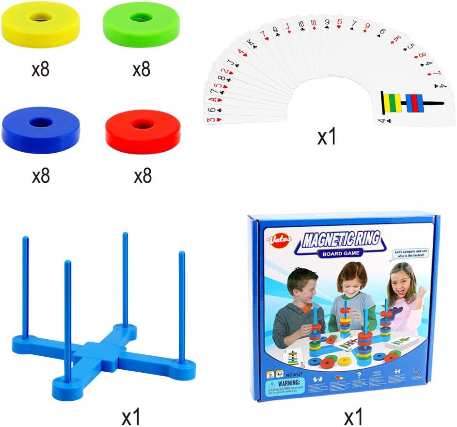 VATOS Board Magnetic Kids Game, Matching Game for Kids Age 3 4 5 6 7 8, Fun STEM Science Toy for Children Boys & Girls Gift