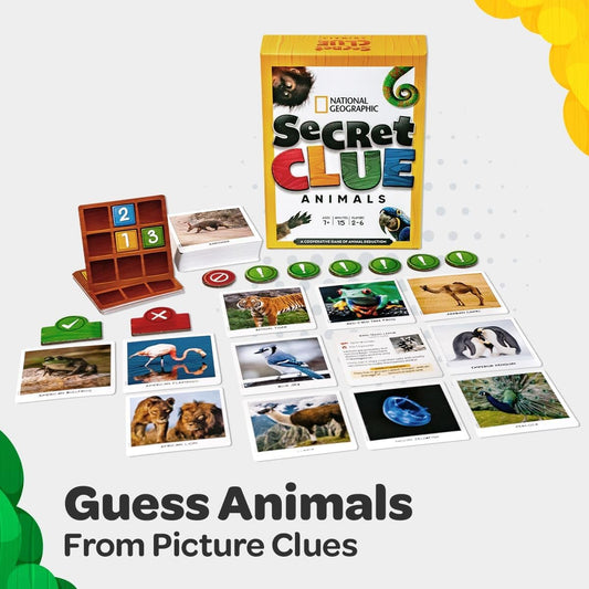 National Geographic - Secret Clue: Animals | Cooperative Family Card Game for Kids | Gift for Boys and Girls Ages 7, 8, 9, 10 | Educational and Fun Experience