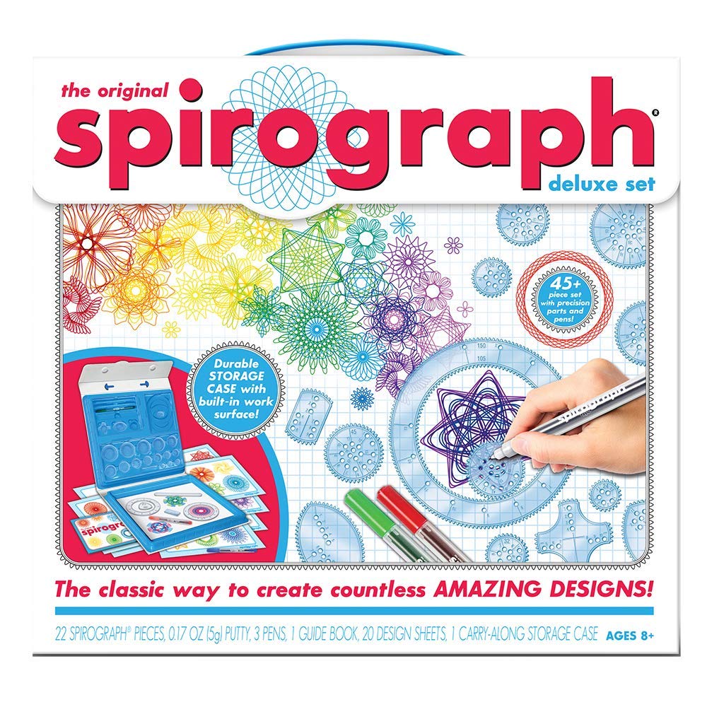 Spirograph — Deluxe Set — Spiral Art Drawing Kit — The Classic Way to Make Countless Amazing Designs — For Kids Ages 8+