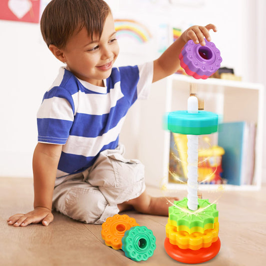 FIGROL Spinning Sorting & Stacking Toys for Children - Educational and Interactive Learning Toys for Developing Focus and Creativity, Ideal Gifts for Boys and Girls