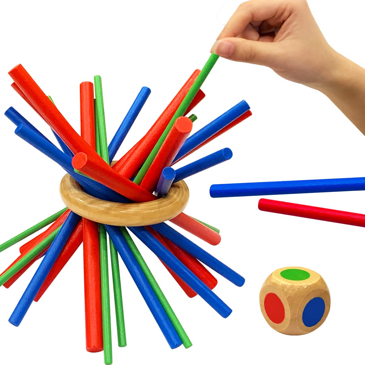 Keep It Steady Fun Family Games for Kids and Adults - Balance & Patience Training - Wooden Stick Toys for Creative Kids Games