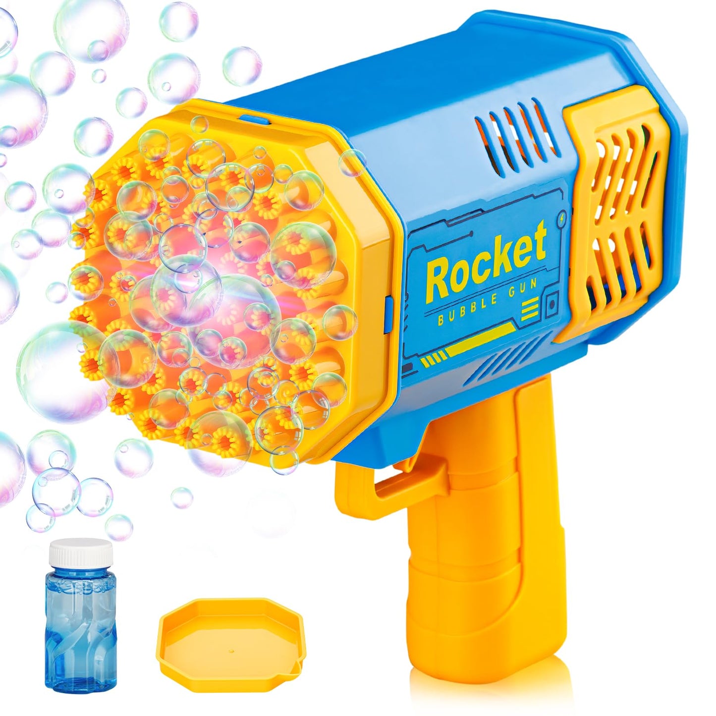 Mini Bazooka Bubble Gun Blaster for Kids|Outdoor Boys Toys for Ages 2-4|Bubble Machine Blower for Kids Ages 4-8|2023 Christmas & Birthday Gifts for 3 5 6 7 Year Old Boys & Girls (Blue)