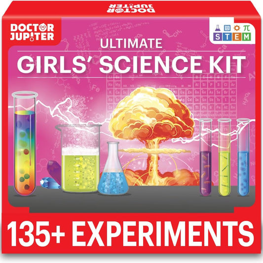 Doctor Jupiter Girls Science Kit for Kids Ages 8-10-12-14 | Gift Ideas for Birthday, Christmas for 8,9,10,11,12 Year Old Girls| 6-8 Experiments of Different Sciences| STEM Learning & Educational Toys