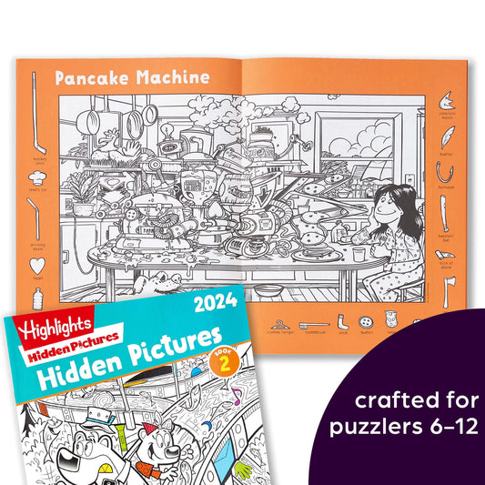 Highlights Hidden Pictures 2024 Activity Books for Kids Ages 6 and Up, 4-Book Set of Travel-Friendly Screen Free Seek and Find Fun, Books Double as Coloring Books