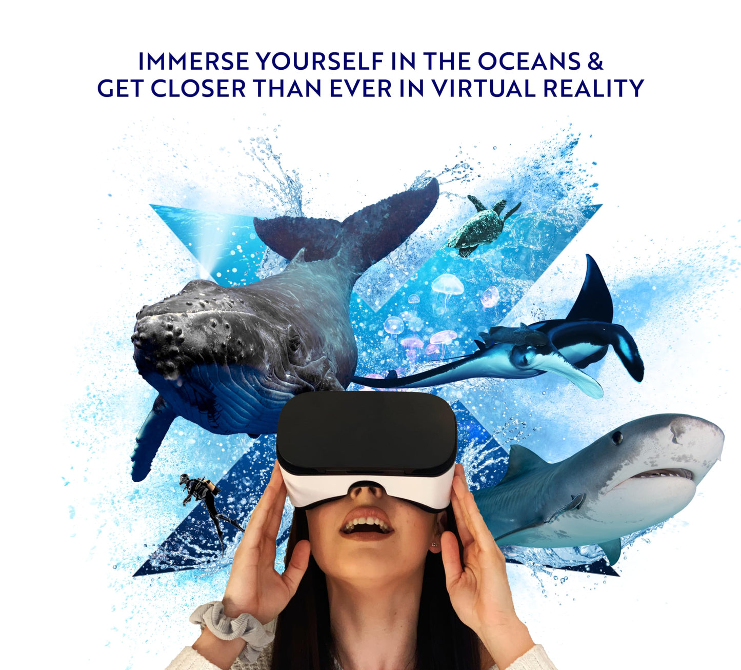 Let's Explore Oceans VR Headset for Kids - A Virtual Reality Family Friendly Adventure to Swim with Whales, Sharks, and Encounter Polar Bears Through Augmented Reality and Smartphone Compatibility