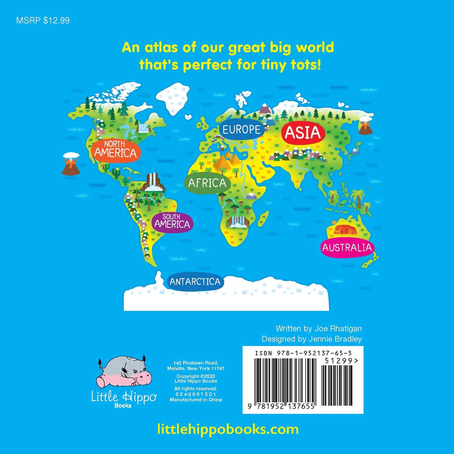 My First Big World Atlas - Lap Size Board Book - Educational Children's Book - Preschool Learning - Hardcover