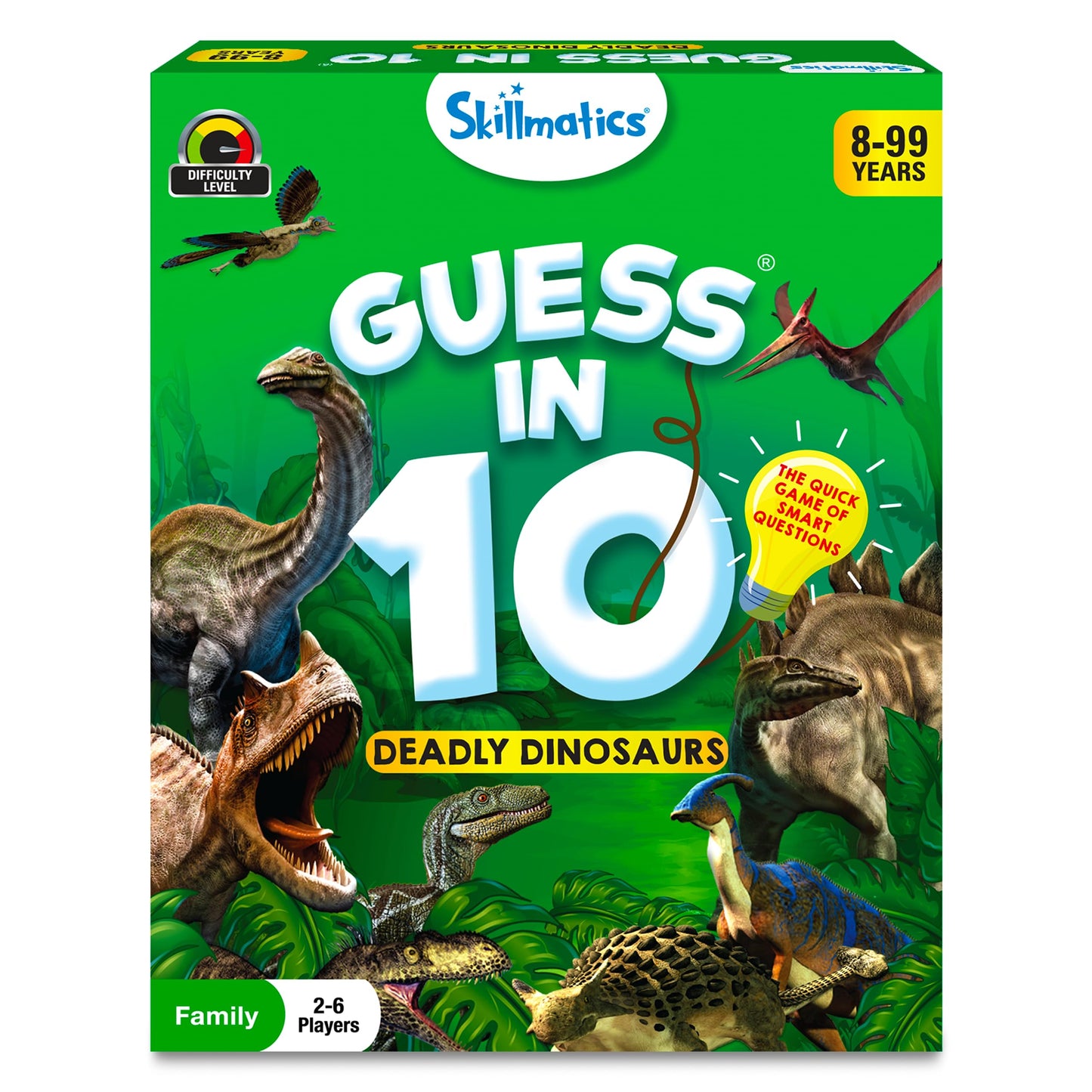 Skillmatics Card Game - Guess in 10 Dinosaurs, Perfect for Boys, Girls, Kids, and Families Who Love Board Games and Educational Toys, Travel Friendly, Stocking Stuffer, Gifts for Ages 6, 7, 8, 9