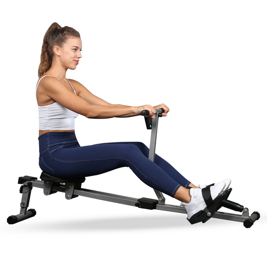 YSSOA Fitness Rowing Machine with 12 Levels of Adjustable Resistance