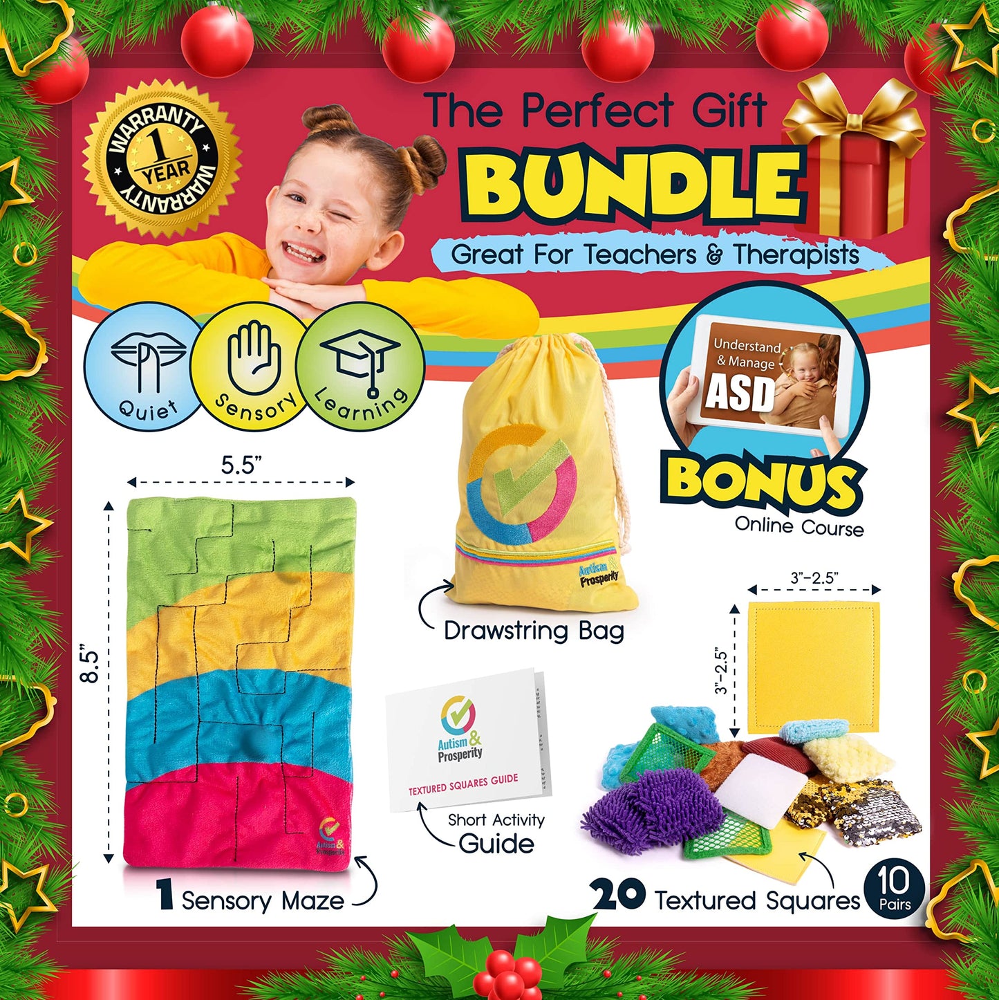 Autism & Prosperity Kids Toys Quiet & Education Sensory Stim Alt Autistic Children Bundle, ASD Boys Girl Teen Special Needs Classroom No 1-3 Toddlers Age 3 4 5-7 8-12 Products Games Learning Materials